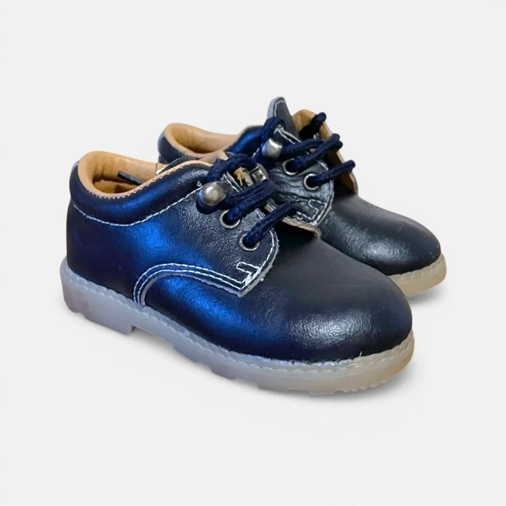 Vintage 1970s Playclothes Little Boys Shoes Sz 6 Navy Blue Loafer Toddler
